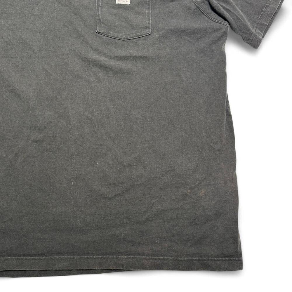 Carhartt Grey Henley Pocket T Shirt 3XL Original Fit Workwear Heavy - Picture 4 of 5